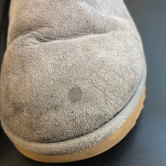 UGG Light Gray Boots with Fur and Bow women’s 8 mini Bailey - Picture 3 of 8